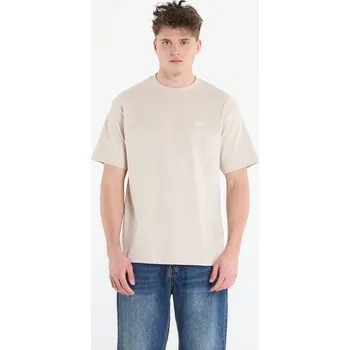 Pánské oblečení Tričko Vans Left Chest II Loose SS T-Shirt Oatmeal S