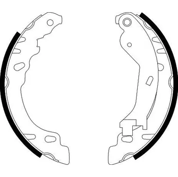 Brzdová čelist Sada brzdových čelistí, , 1558094, 1581895, 2147340, 77365085, 9S51, 9S512200AA, 9S512200AB, ME9S5J2200AB, HELLA, 8DB 355 002-901