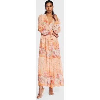 Dámské šaty TWINSET Letní šaty 231TP2738 Oranžová Regular Fit 42