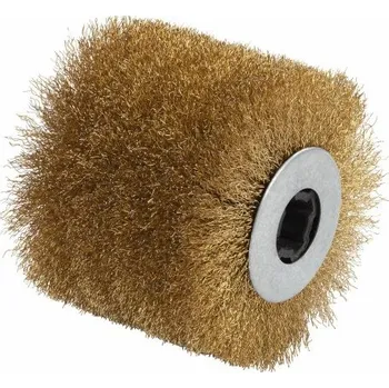 Brusný kotouč KREATOR KRT271005 kartáč ocelový pomosazený 120x100mm pro satinační brusky