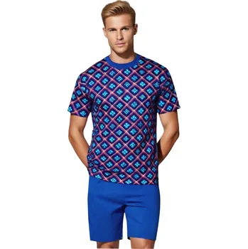 Pánské pyžamo Pánské Pyžamo Krátké FOLTÝN PK 534 Velikost: 7XL