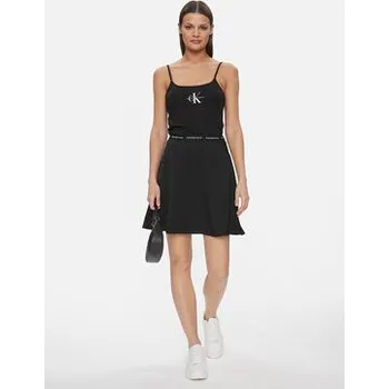 Calvin Klein Jeans Top Monologo J20J223105 Černá Slim Fit XS