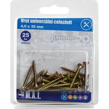 Vrut vrut un.celozávit 4,0x 35mm ZZ (25ks)