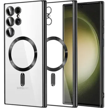 Pouzdro na mobilní telefon Techsuit - Luxusní křišťálový MagSafe - Samsung Galaxy S23 Ultra - černý