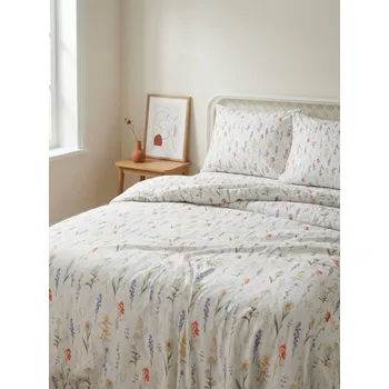 Povlečení Sinsay - Bavlněná sada povlečení s květy - krémová - 090HJ-01X - 090HJ-01X-ONE