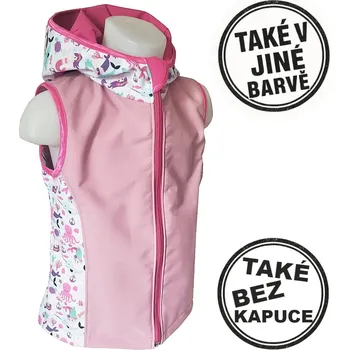 Chlapecká vesta Dívčí softshellová vesta s fleecem – s kapucí / bez kapuce, Mořský svět, 3 barevné varianty (Celoroční dětská softshellová vesta pro chytré vrstvení)