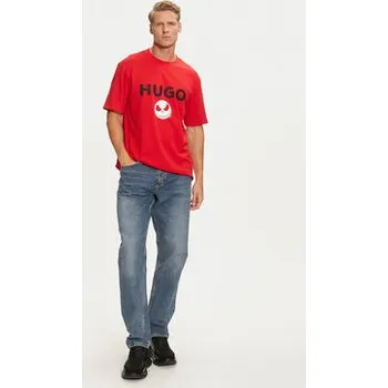 Pánské tričko HUGO T-Shirt 50537986 Červená Regular Fit L