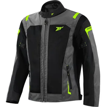 Moto bunda SEVENTY DEGREES Bunda na motorku Seventy Degrees SD-JT66 Sahara černo-fluo žlutá XL