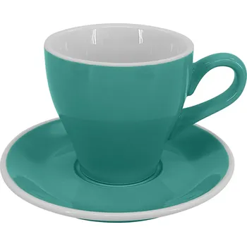 by inspire Latte šálek s podšálkem Milano, 220 ml, tyrkysový