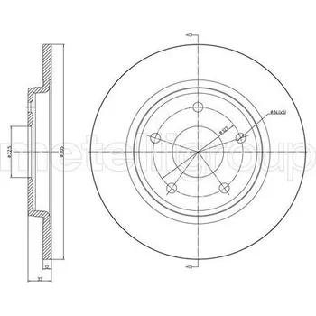 Brzdový kotouč Brzdový kotouč, , 04721677AA, 04721996AB, K04721996AB, METELLI, 23-1382C