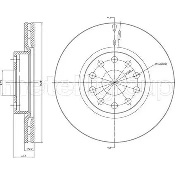 Brzdový kotouč Brzdový kotouč, , 46449389, 71740115, 82487489, METELLI, 23-0408