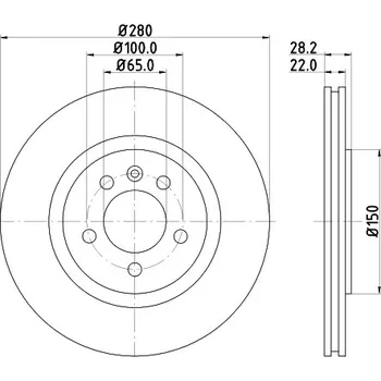 Brzdový kotouč Brzdový kotouč, , 1H0615301, 1H0615301A, HELLA, 8DD 355 102-741
