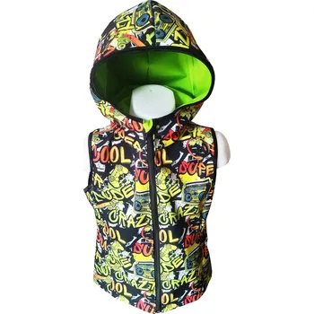 Chlapecká vesta AKCE Softshellová vesta s kapucí, STREET, vel. 110 (Celoroční dětská softshellová vesta pro chytré vrstvení)