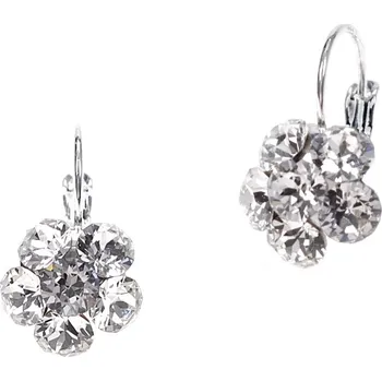 Náušnice Náušnice Colibra s krystalovými květy Preciosa - postříbřené