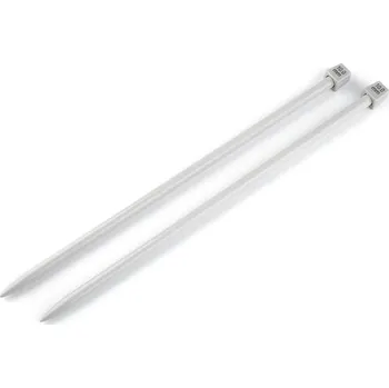 Nástroj na niť a příze Rovné jehlice č. 10, střední, stříbrná