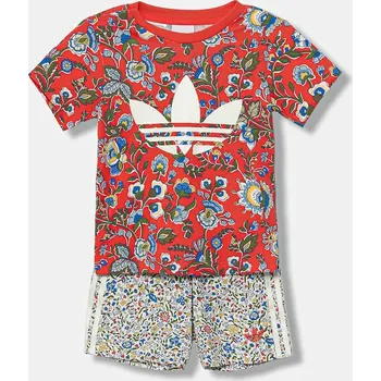 Dětská bavlněná souprava adidas Originals JY3016 červená 33X, vel. 68