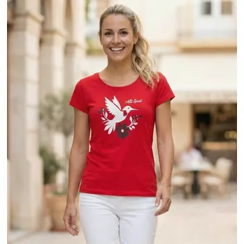 Dámské tričko Dámské triko s krátkým rukávem ALTISPORT ALW192122 ČERVENÁ XS