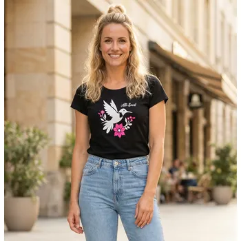 Dámské tričko Dámské triko s krátkým rukávem ALTISPORT ALW192122 ČERNÁ XS