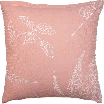 DADKA VRACOV Povlak na polštář krep Kapradí bílé na latté Rozměr: 40x40