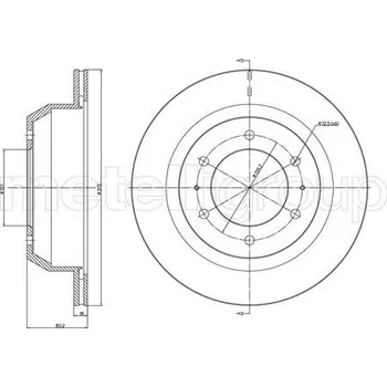 Brzdový kotouč Brzdový kotouč, , 3502011K00, METELLI, 23-1695C