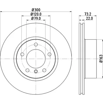 Brzdový kotouč Brzdový kotouč, , 34116792217, 6792217, HELLA, 8DD 355 118-041