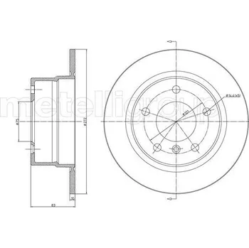 Brzdový kotouč Brzdový kotouč, , 34211163845, 34211164399, 34216794298, METELLI, 23-0783C