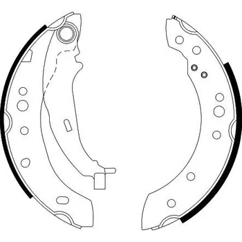 Brzdová čelist Sada brzdových čelistí, , 128410522, 4544200202, MA1026310M1, MA1026330M1, MA1026340M1, MN186120, HELLA, 8DB 355 000-271