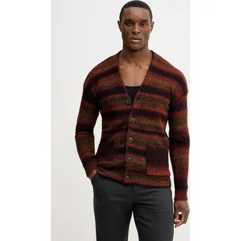 Dámský svetr Kardigan s příměsí vlny United Colors of Benetton 1HNNK601R oranžová 23X, vel. M