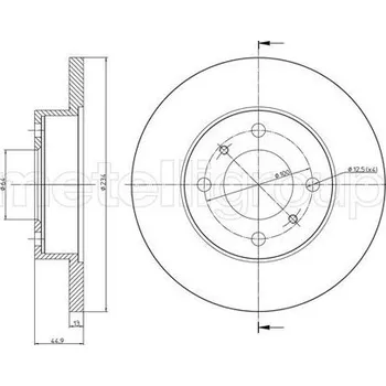 Brzdový kotouč Brzdový kotouč, , MB699280, MB699281, METELLI, 23-0478