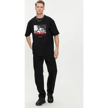 Pánské tričko Hugo T-Shirt Domenade 50504871 Černá Oversize XL