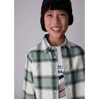 Chlapecká košile Chlapecká kostkovaná košile dlouhý rukáv 7107-50 velikost 140