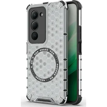 Náhradní kryt pro mobilní telefon Techsuit - Kryt HoneyComb Shield MagSafe - Xiaomi Redmi 15 5G - bílý