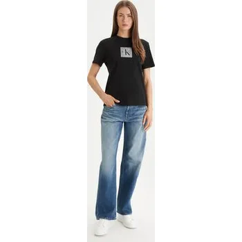 Oblečení a móda Calvin Klein Jeans T-Shirt LV047F819G Černá Classic Fit XS