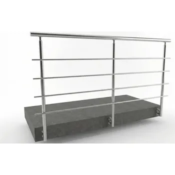 Zábradlí Hliníkové zábradlí 4 vodorovné příčky - boční kotvení (orientační cena)