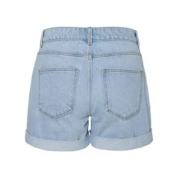 Dámské kraťasy Noisy May Džínové šortky Smiley 27016474 Světle modrá Regular Fit 48
