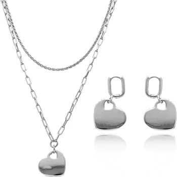 Souprava šperků Yvon Romantický set náhrdelníku a náušnic HEARTS