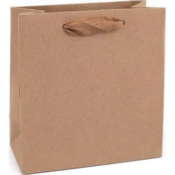 Dárková taška Dárková taška 14x15 cm, barva hnědá přírodní