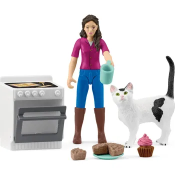 Figurka Schleich Pekárka s mačkou a príslušenstvom