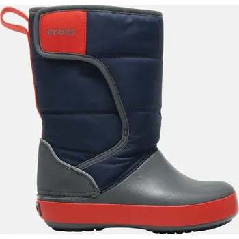 Dívčí pantofle Crocs LodgePoint Snow Boot K Navy/Slate Grey 29-30
