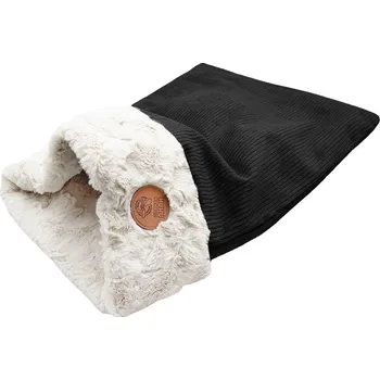 Pelíšek pro kočku Huhubamboo ŇUŇU oboustranný tulipytlík černo-krémový