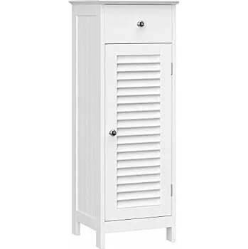 Koupelnový nábytek Úzká skříňka do koupelny 30 x 32 x 87 cm cm | bílá