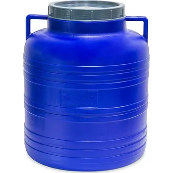 Barel Barel 60L plastový kulatý široké hrdlo, atest STERK bílá/modrá KUTIL Sklad7 421140.00 (KUTIL Sklad7)