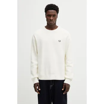 Pánský svetr Bavlněný svetr Fred Perry, XXL, béžová, 80X