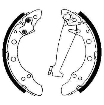 Brzdová čelist Sada brzdových čelistí, , 357609525C, 357609526C, 357609527E, 357609528E, 357698525CT, 357698525CV, 357698525CX, 357698525V, 431609525, 431609526, 431609527E, 431609528E, HELLA, 8DB 355 001-341