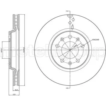 Brzdový kotouč Brzdový kotouč, , 15147573, 19303827, 4805459, METELLI, 23-1228C