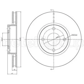 Brzdový kotouč Brzdový kotouč, , 4056031, 5026785, 6676462, METELLI, 23-0498