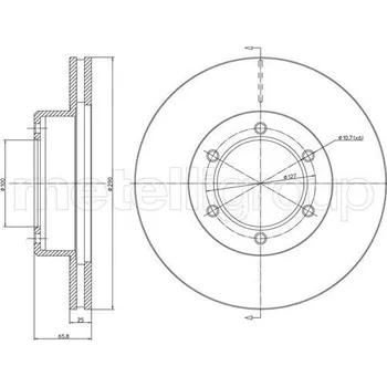 Brzdový kotouč Brzdový kotouč, , 4351235200, METELLI, 23-1065C