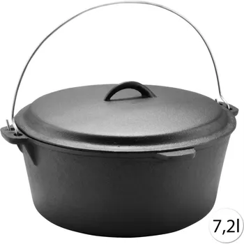 Hrnec Perfect Home 12015 Litinový hrnec s poklicí, 31,2 cm, 7,2 L, černý