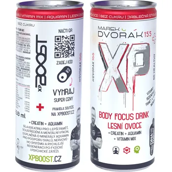 Limonáda XP BOOST Nápoj ovocný Dvořák 155 XP BOOST, lesní ovoce, 250 ml