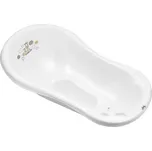 Dětská vanička Zebra s výpustem a protiskluzovou podložkou, 100 cm - bílá; bílá; plast